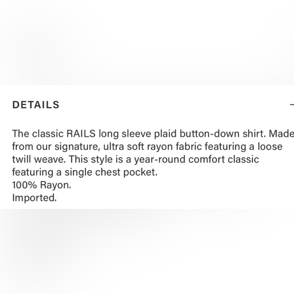 RAILS HUNTER shirt~ plaid button front blouse - Picture 10 of 10